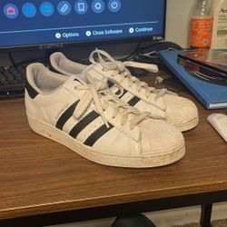 Adidas Superstars,white, Size 10.