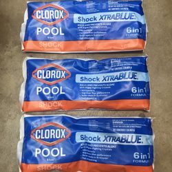 Clorox Pool and Spa Shock Xtra BLUE (3) three 1lb bags   CASH $25 Pickup Only  Sun-Tue pickup in Costa Mesa