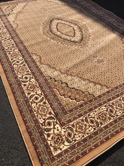 Brand new Persian Tabriz design Area Rug size 5x8 nice beige carpet