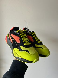 Puma Sneakers Neon Yellow Orange Black size 4
