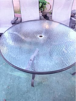 Outdoor Glass Table with Chairs
