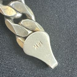 14k Gold Plated With Solid Silver 8.9 Mm Bracelet 