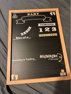 Baby weeks board maternity