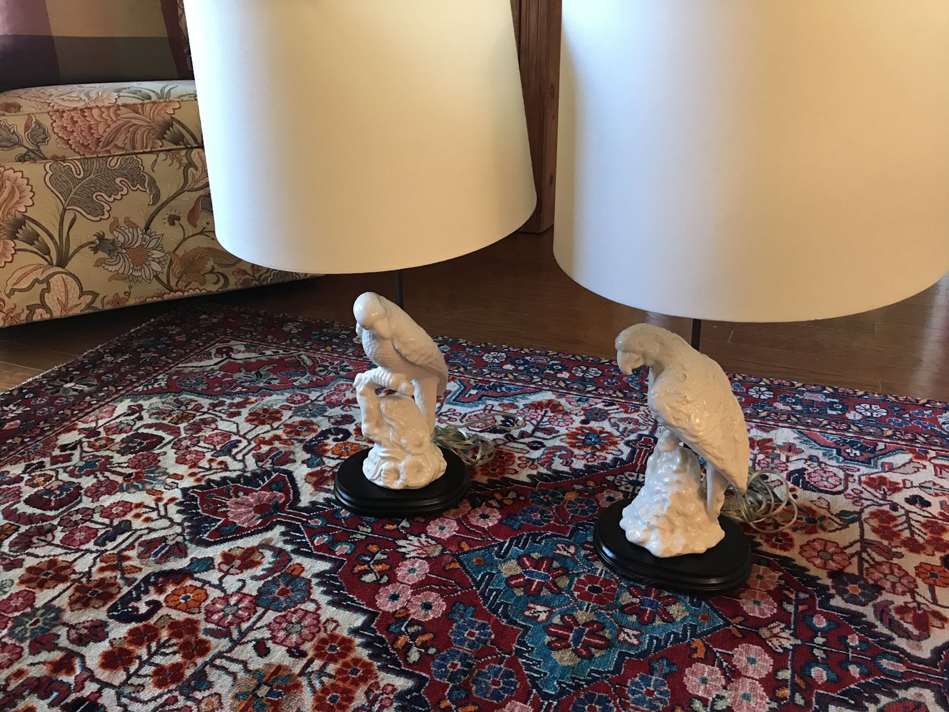 Pair of Bird Lamps