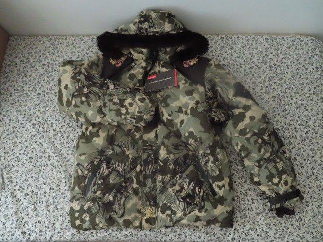 Ed Hardy by Christina Audigier Demon Head Winter Sport Jacket XL