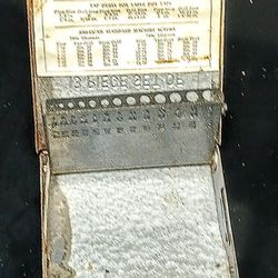 Vintage Metal Drill Bit Box