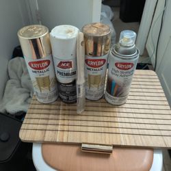 Paint Gold And Black And Spray Adhesive