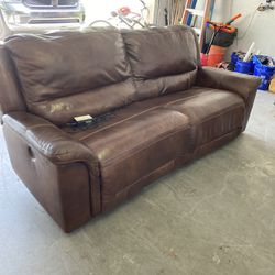 Electric Soft Leather Couch