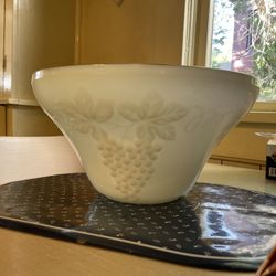 Milk Glass Punch Bowl