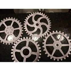New Wooden Industrial Steampunk Style Gear Wheel Wall Decoration 10 Inch Vintage