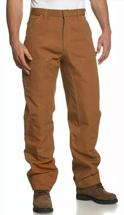 New!! Carhartt Men's Firm Duck Double Front Work Dungaree Pant B01 30X32... $45