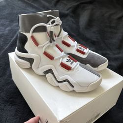 ADIDAS - Consortium Crazy 8 Basketball Sneakers - Size 13 - Black, White, Grey, Red 