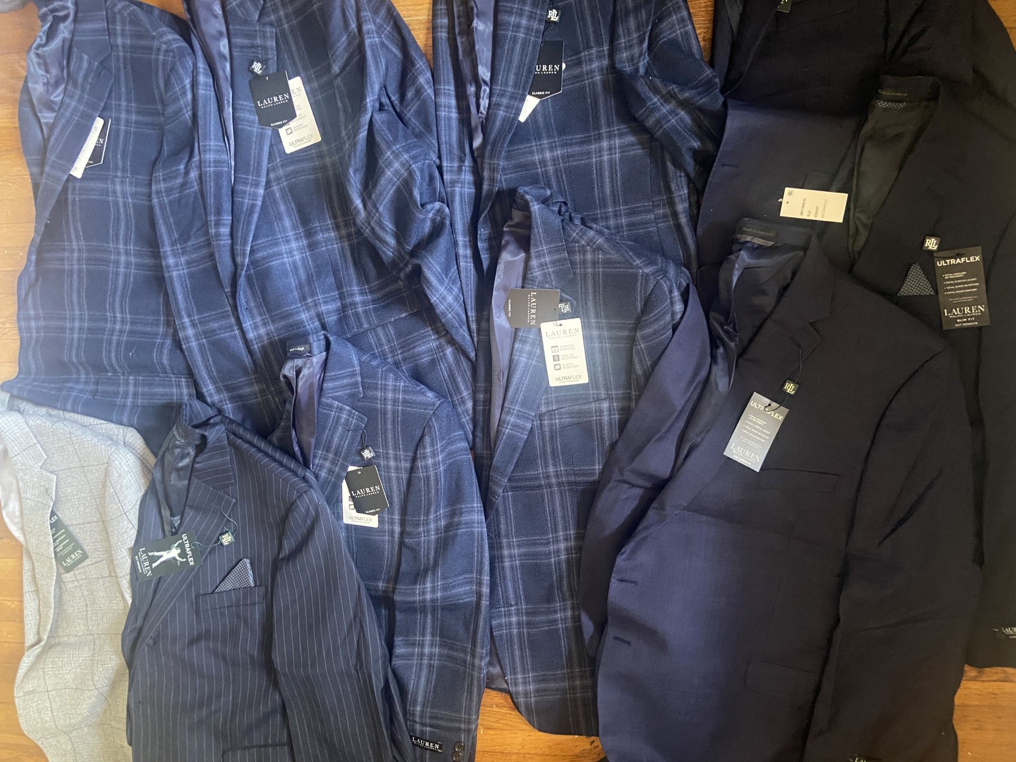 $4200 Worth Lot of New with Tags Lauren Ralph Lauren Tommy Hilfiger Mens Suit Sport Coat Jacket