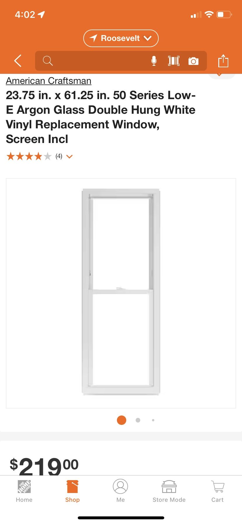 24x62 American Craftsman Window