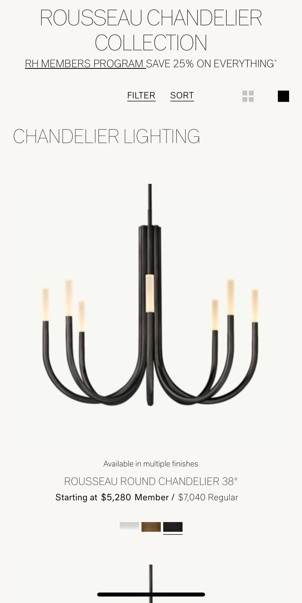 Rh Lighting Rousseau Chandelier Look Alike 38