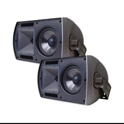 Pair Klipsch AW-525  Indoor Outdoor Speaker W Mount / BLACK NEW