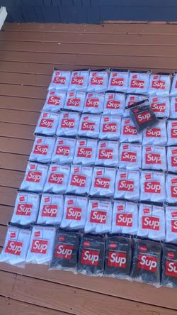 Supreme x Hanes Crew Socks Bulk Lot