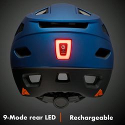 Ozark Trail Rechargeable Blue Adult Helmet, ages 14+