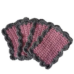 Fancy Handmade Reusable Cotton Sponges-Set of 4