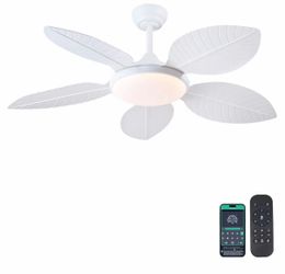 48” Tropical Ceiling Fan with LED Light