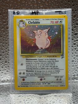 Clefable Holo Rare Pokémon Card Base Set 2 - MP