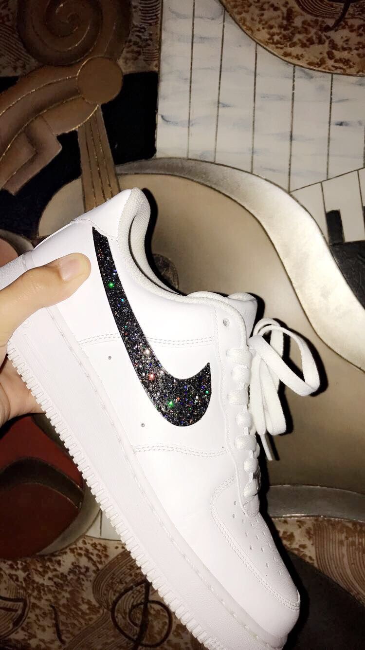 Custom Nike AF1’s (wakanda style high quality glitter)