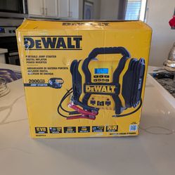 Dewalt 2000 amp jump starter with tire inflator