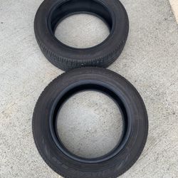 2 — 205/55r16 Firestone FT140 Tires 80% Treads 2024 DOT