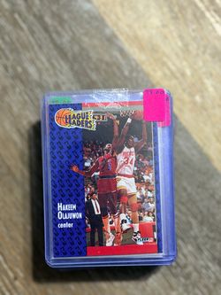 1991 Fleer Hakeem Olajuwon League Leaders Basketball Card