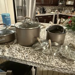 Full set heavy duty 10 piece circulon cookware