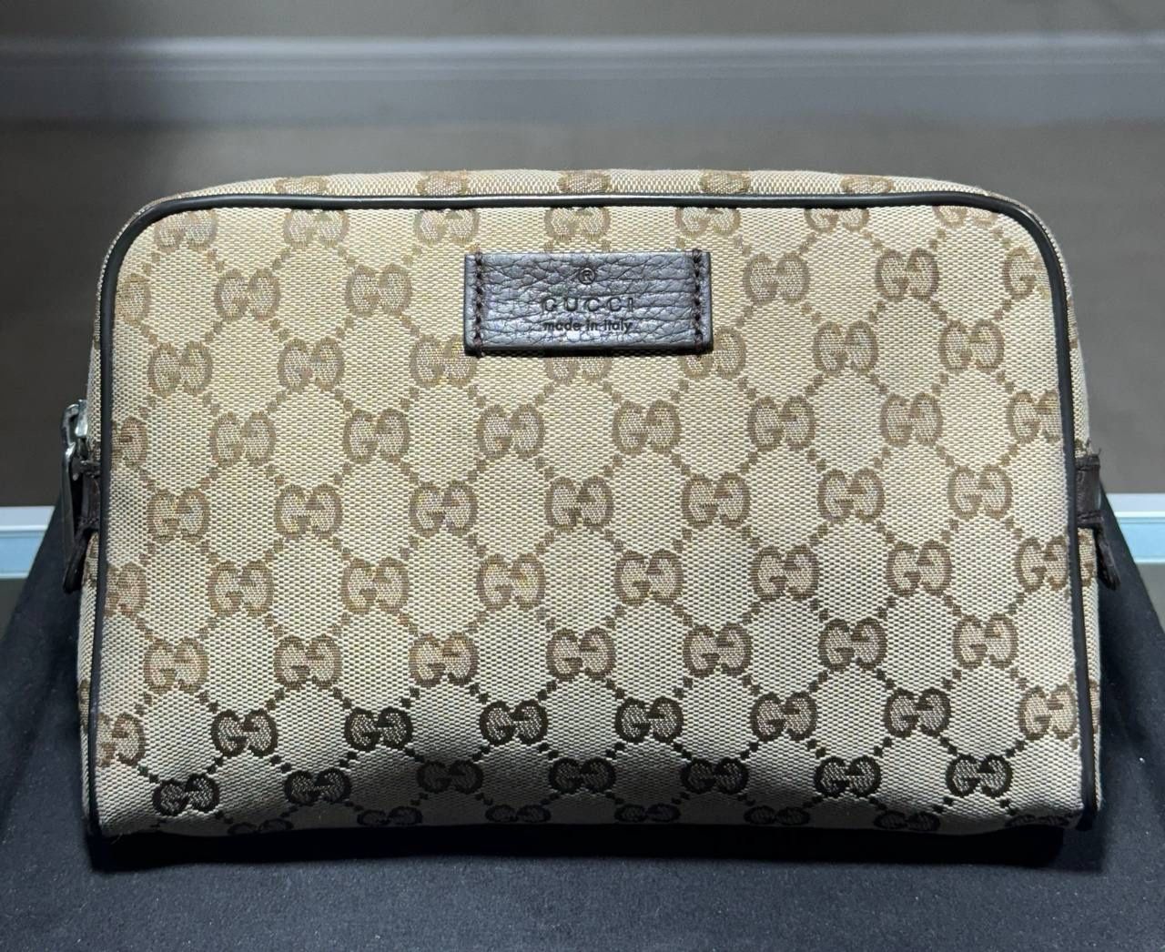Gucci Belt Bag Fanny Pack GG Waist Brown Beige Canvas Clutch