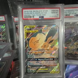 Eevee & Snorlax GX Promo Psa 10