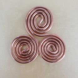 Triskelion 14g Sacred Cubit Copper Spiral Heddeka