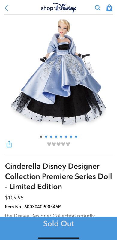 Brand new sold out Cinderella Doll