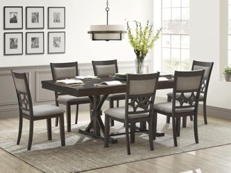 Cosmos Milo expandable dining table w/6 chairs