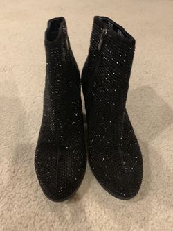 Brand new Juicy Couture black sparkly boots