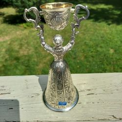 Vintage Silver Lady Figurine/wager Cup-wedding Cup