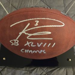 Russell Wilson Signed Superbowl Football Inscribed 