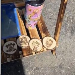 Wood and Stone Coasters