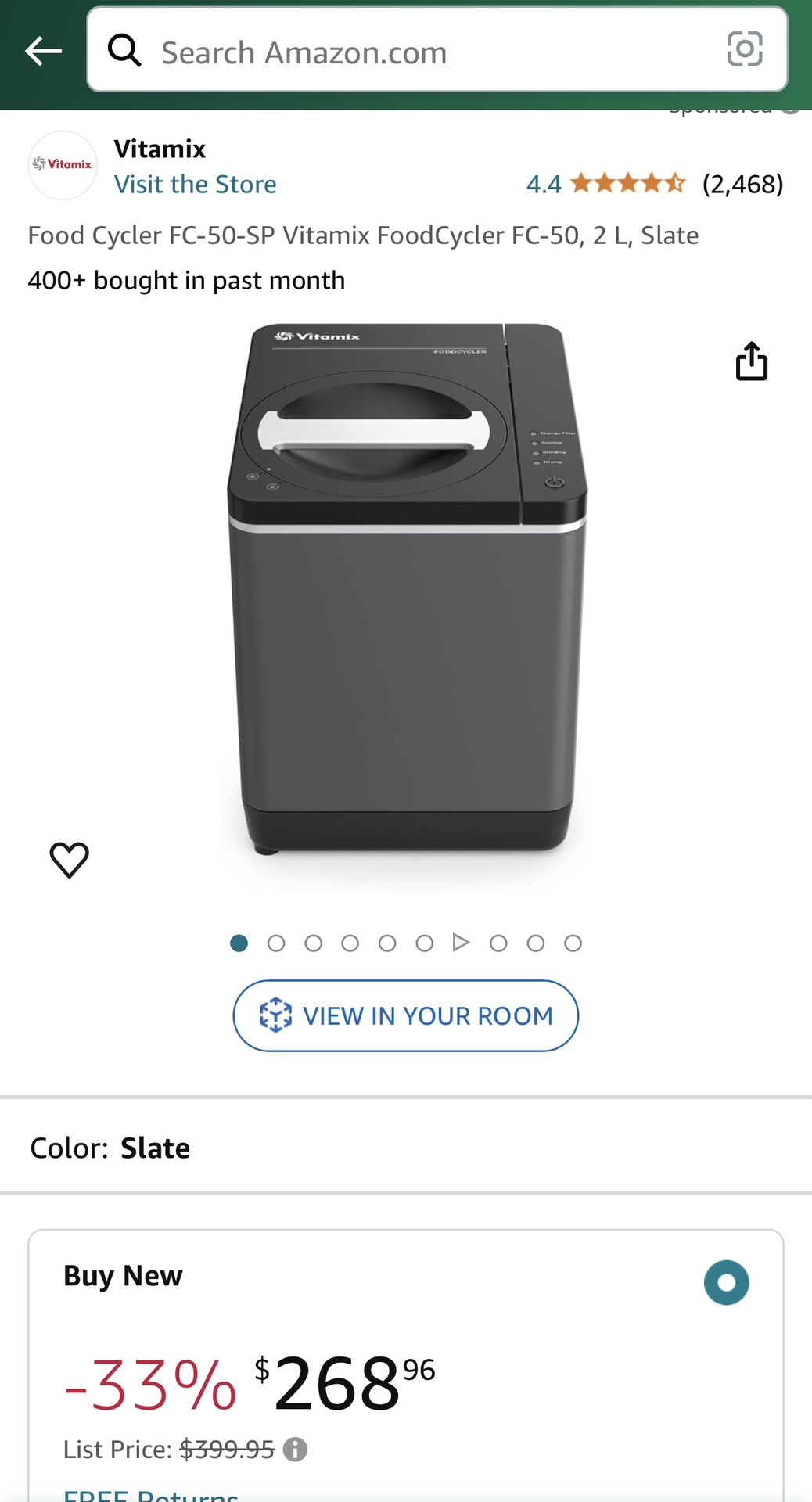 Vitamix FC-50  Food Cycler   - Cost new $399-Still In Box Never Opened  $117.00