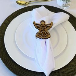 Laser Cut Mdf Angels Napkin Rings (60)