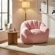 Homy Casa Glacier 35" Blush Pink Bean Bag Sofa Chair with Armrests for Living Room & Bedroom Open Box