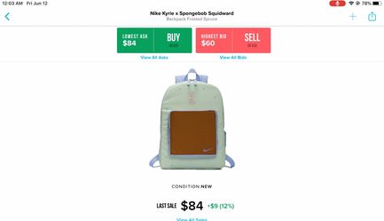 Nike x Sponge-bob “Squidward” backpack