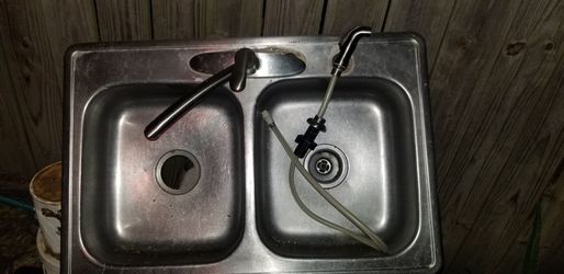 kitchen sink with faucet