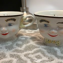 Vintage Baileys Porcelain Winking Yum Cup Set, Like New