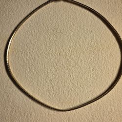 15" sterling silver choker with a gold finish