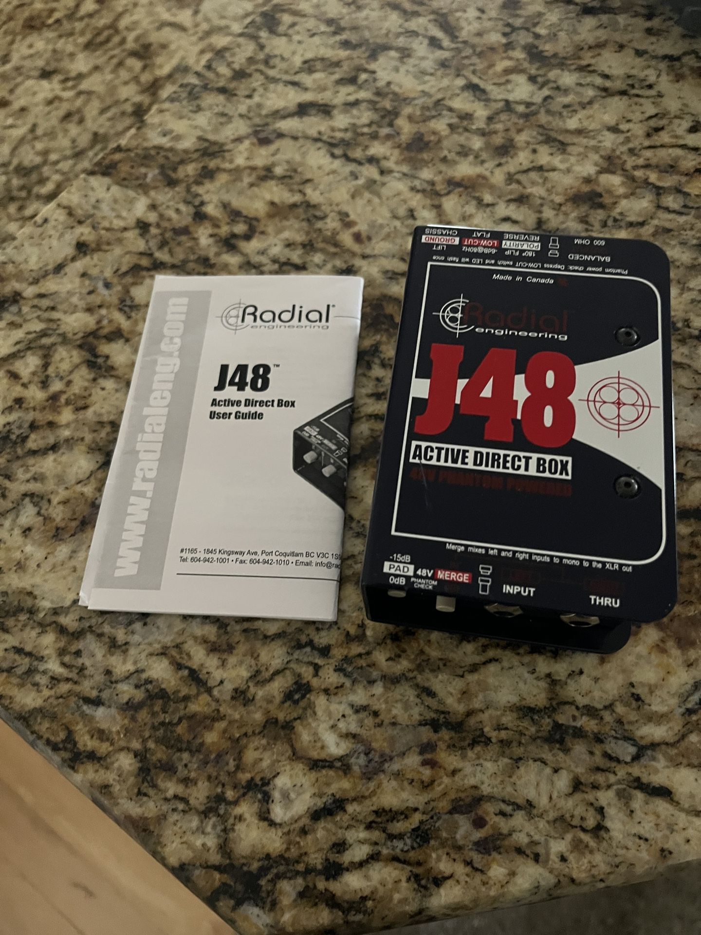 Radial J48 MK2 Active 48v Phantom Power Direct Box