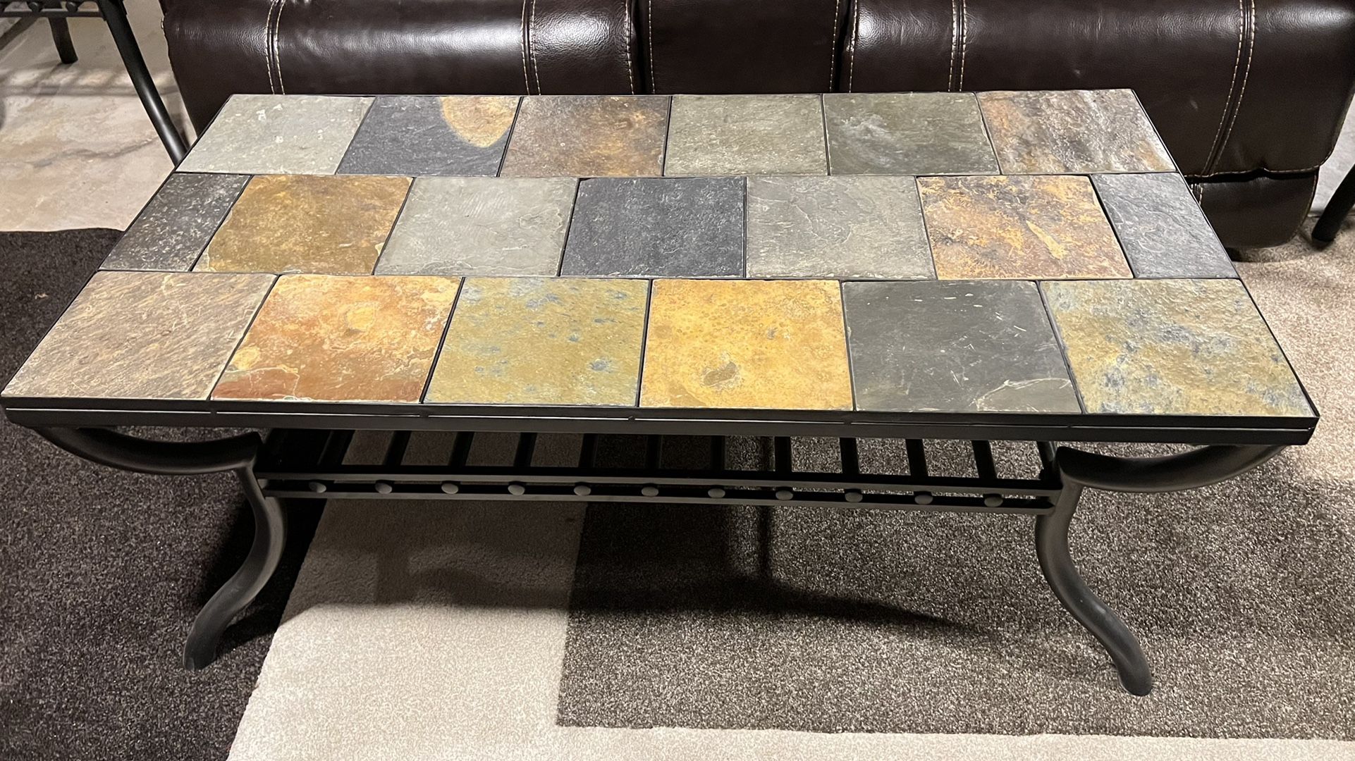 Slate Coffee And 2 End tables