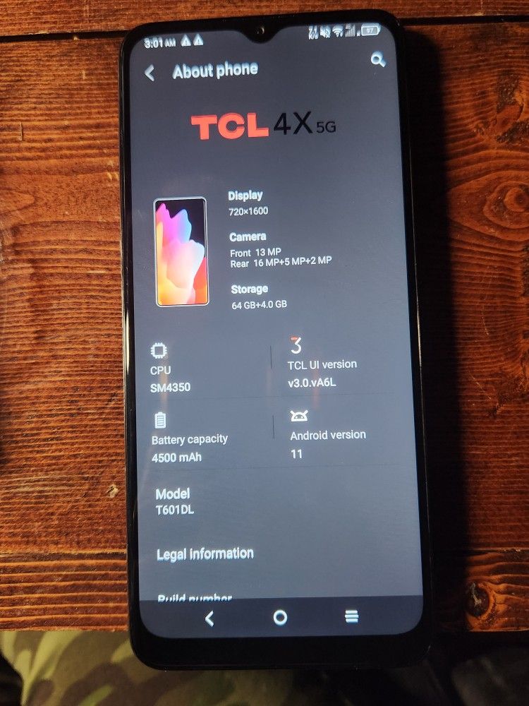 New Smartphone TCL 4X 5G