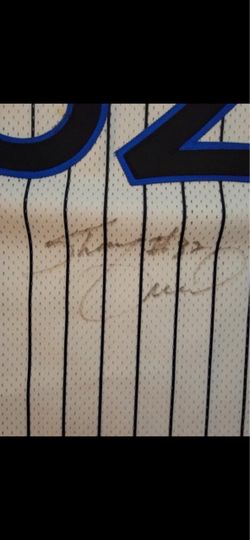 Autographed Shaq rookie jersey